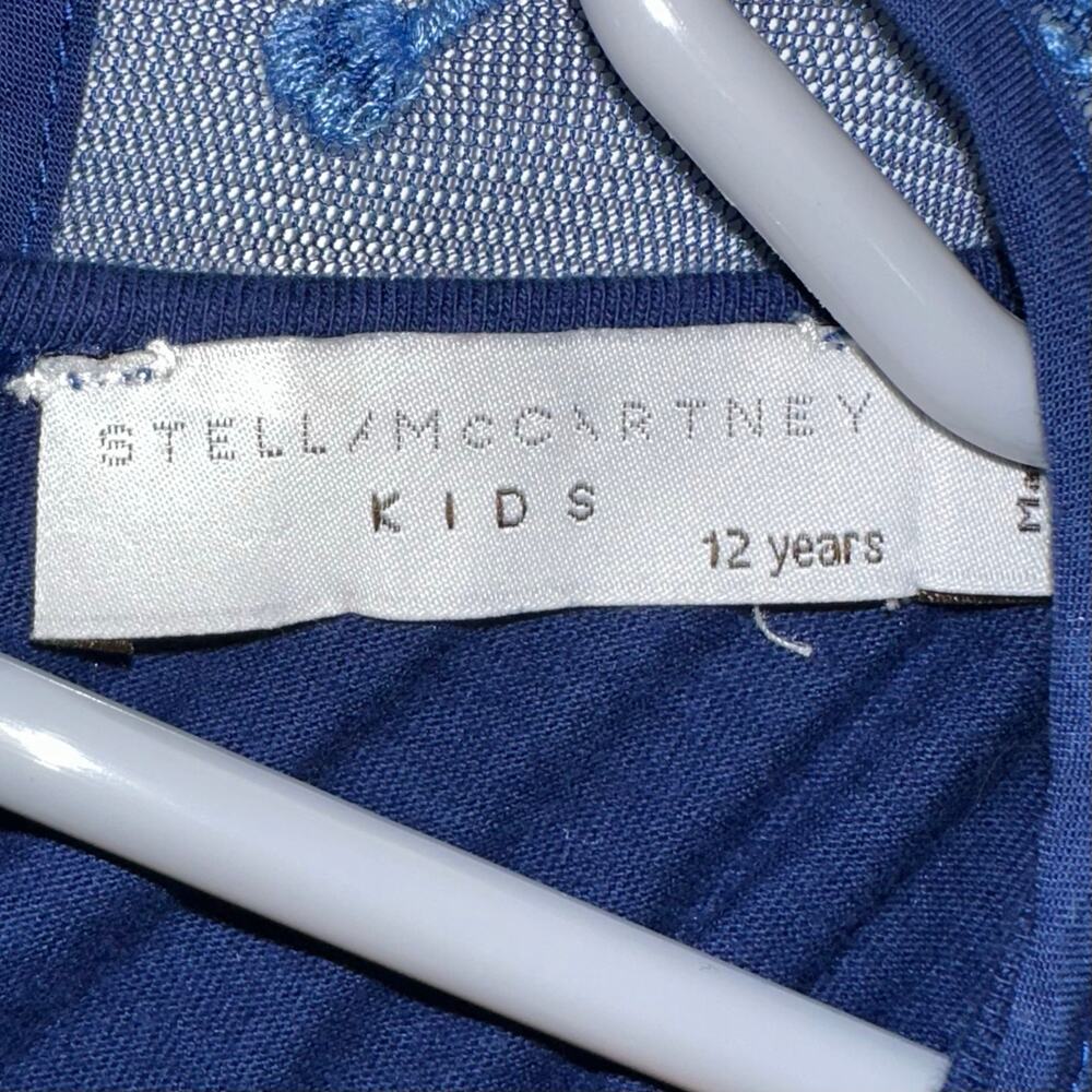 Stella McCartney Kids Girls Navy Blue Embroidered Skates Tulle Dress Size 12 - Picture 3 of 13